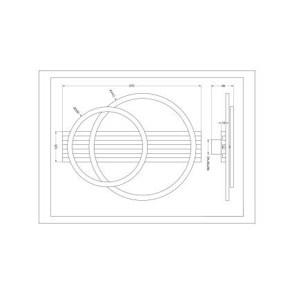 Zuma Line - світлодіодний стельовий світильник LED/40Вт/230В