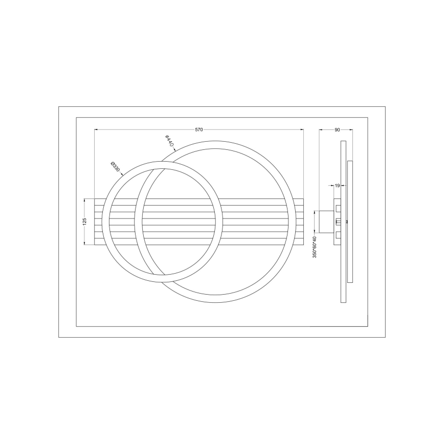 Zuma Line - світлодіодний стельовий світильник LED/40Вт/230В
