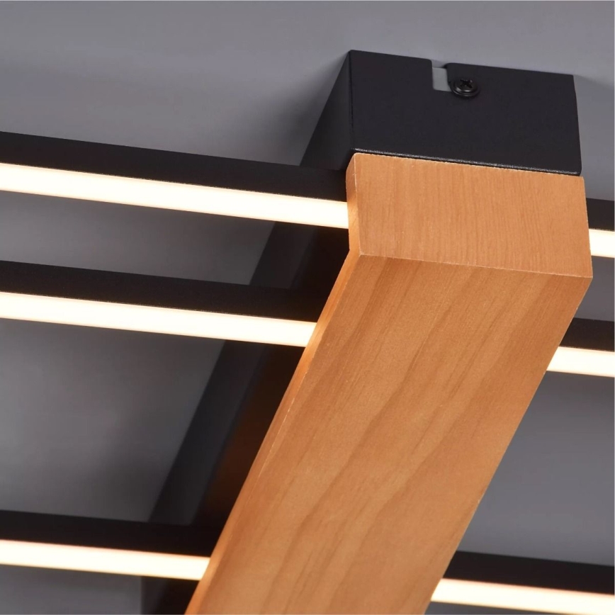 Zuma Line - Стельовий LED світильник LED/39W/230V 3000K чорний/сосна