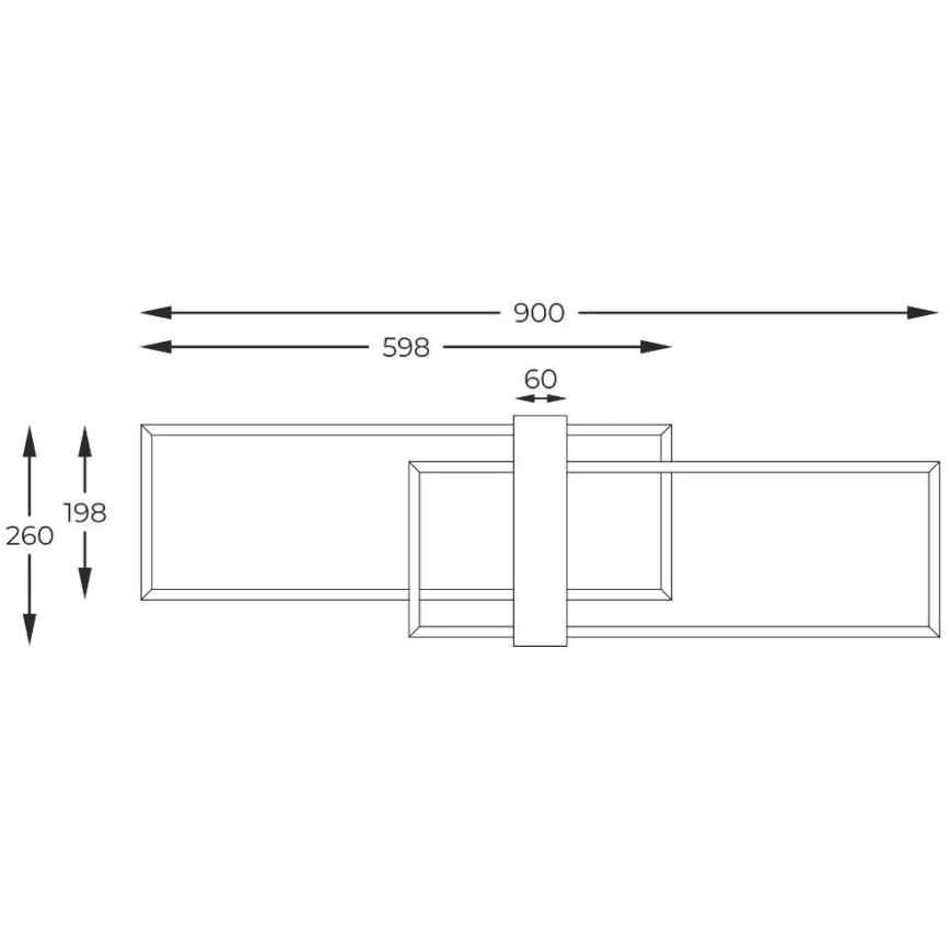 Zuma Line - Стельовий LED світильник LED/39W/230V 3000K чорний/сосна
