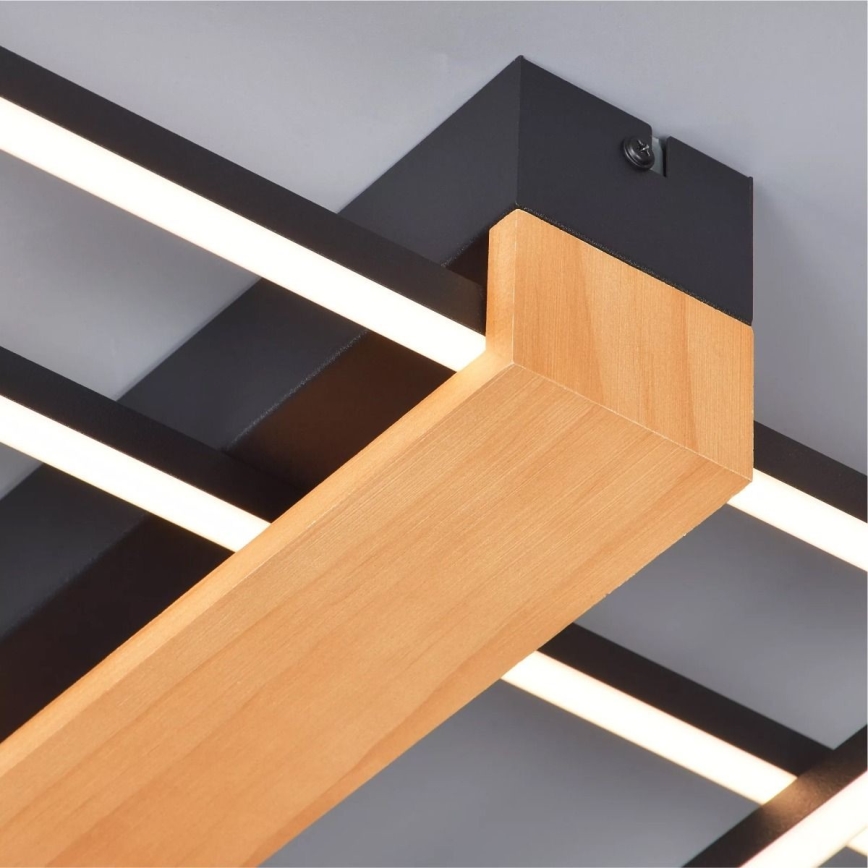 Zuma Line - Стельовий LED світильник LED/39W/230V 3000K чорний/сосна