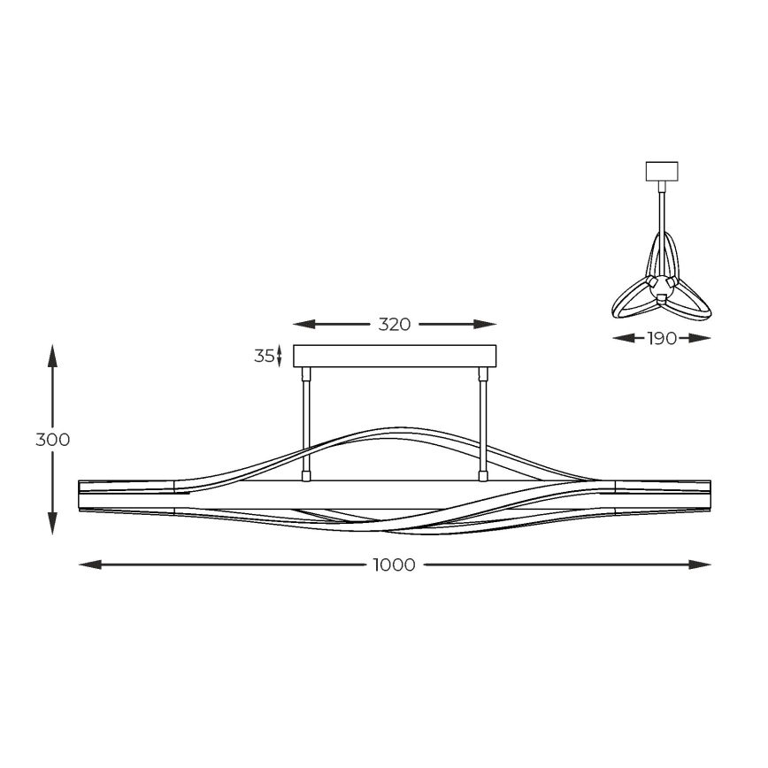 Zuma Line - Светодиодная люстра на штанге LED/30W/230V