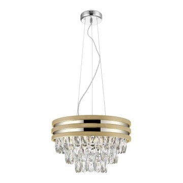 Zuma Line - Хрустальная подвесная люстра 4xE14/40W/230V золотистый