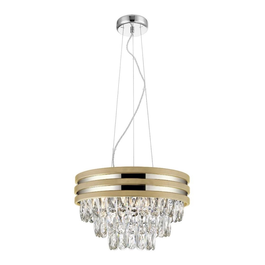 Zuma Line - Хрустальная подвесная люстра 4xE14/40W/230V золотистый