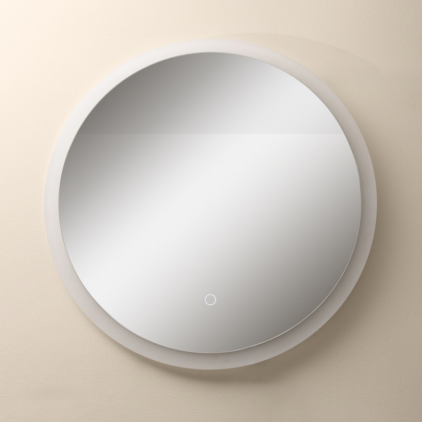Zuma Line - Настенное зеркало для ванной комнаты со светодиодной подсветкой LED/24W/230V 3000/4000/6000K диаметр 60 см IP44 белый