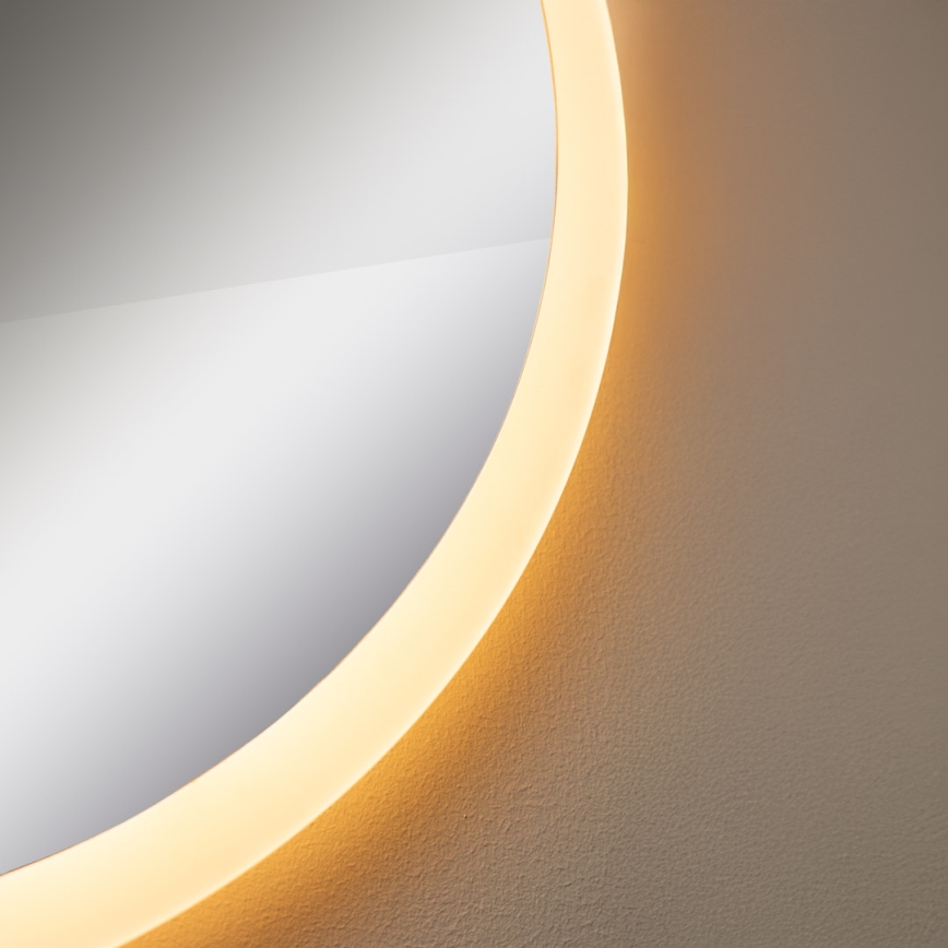 Zuma Line - Настенное зеркало для ванной комнаты со светодиодной подсветкой LED/24W/230V 3000/4000/6000K диаметр 60 см IP44 белый