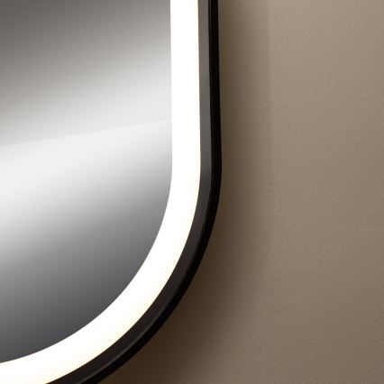 Zuma Line - LED Настінне дзеркало для ванної кімнати з підсвіткою LED/24W/230V 3000/4000/6000K 70x50 см IP44 чорний