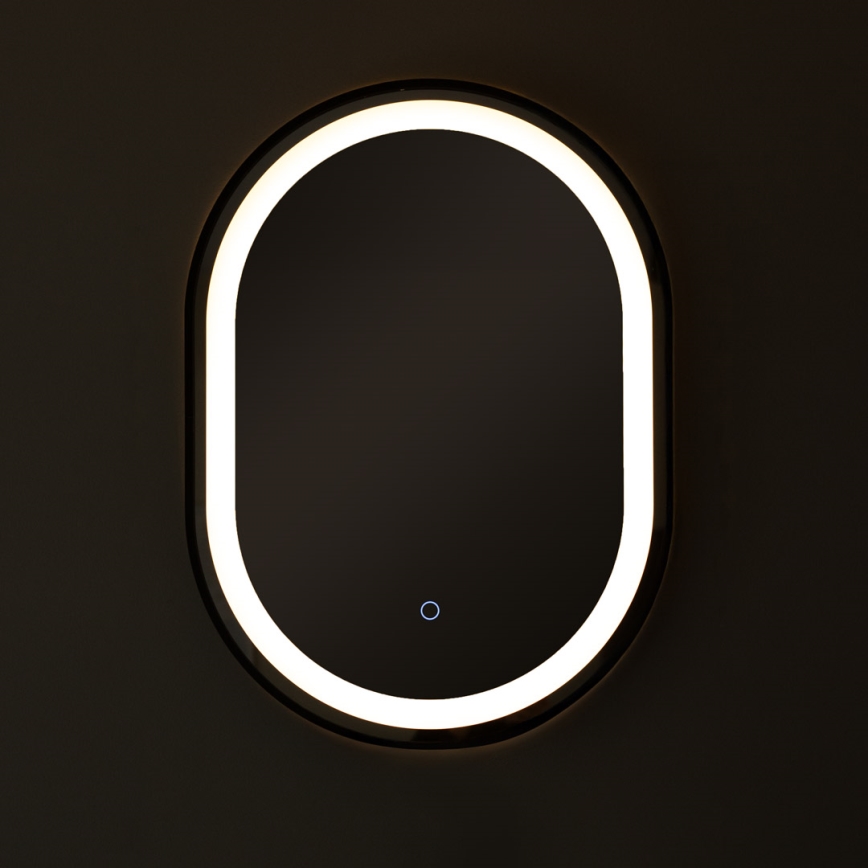 Zuma Line - Настенное зеркало для ванной комнаты со светодиодной подсветкой LED/24W/230V 3000/4000/6000K 70x50 см IP44 черный