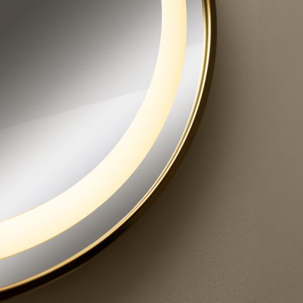 Zuma Line - LED Настінне дзеркало для ванної кімнати з підсвіткою LED/24W/230V 3000/4000/6000K діаметр 60 см IP44 золотий