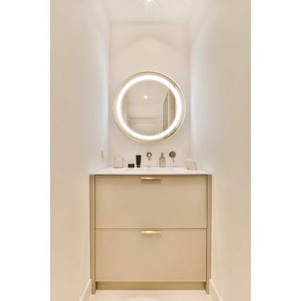 Zuma Line - LED Настінне дзеркало для ванної кімнати з підсвіткою LED/24W/230V 3000/4000/6000K діаметр 60 см IP44 золотий