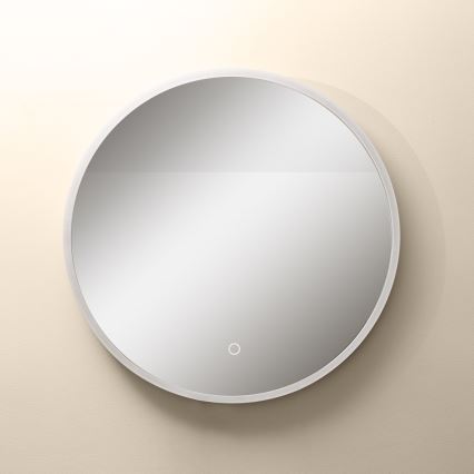 Zuma Line - Настенное зеркало для ванной комнаты со светодиодной подсветкой LED/24W/230V 3000/4000/6000K диаметр 60 см IP44 белый/золотистый