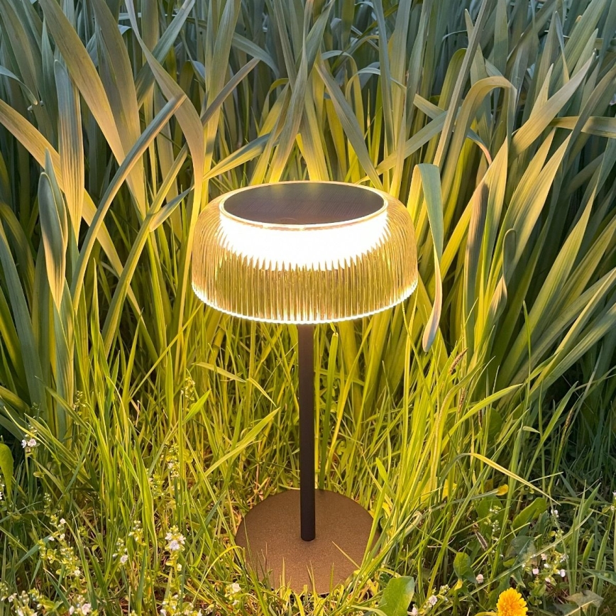 Zuma Line - Світлодіодна регульована за яскравістю сонячна настільна лампа LED/2,5 Вт/2000 мАг IP44 чорна