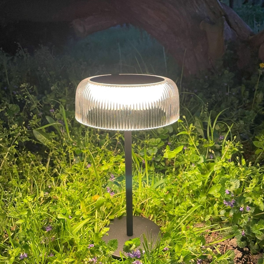 Zuma Line - Світлодіодна регульована за яскравістю сонячна настільна лампа LED/2,5 Вт/2000 мАг IP44 чорна