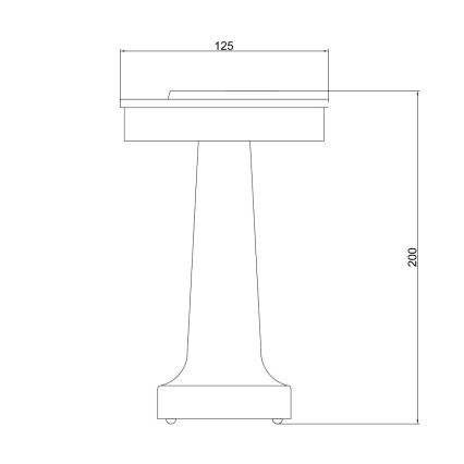 Zuma Line - LED Настільна акумуляторна лампа з регулюванням яскравості LED/2,5W/1200 mAh 3000/4000/6000K золотий