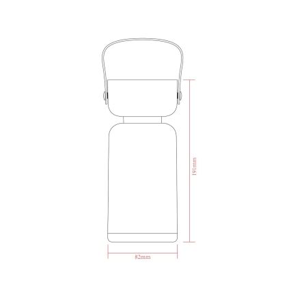 Zuma Line - LED Настільна акумуляторна лампа з регулюванням яскравості LED/3W/1200 mAh 3000/4000/6500K IP44 коричневий
