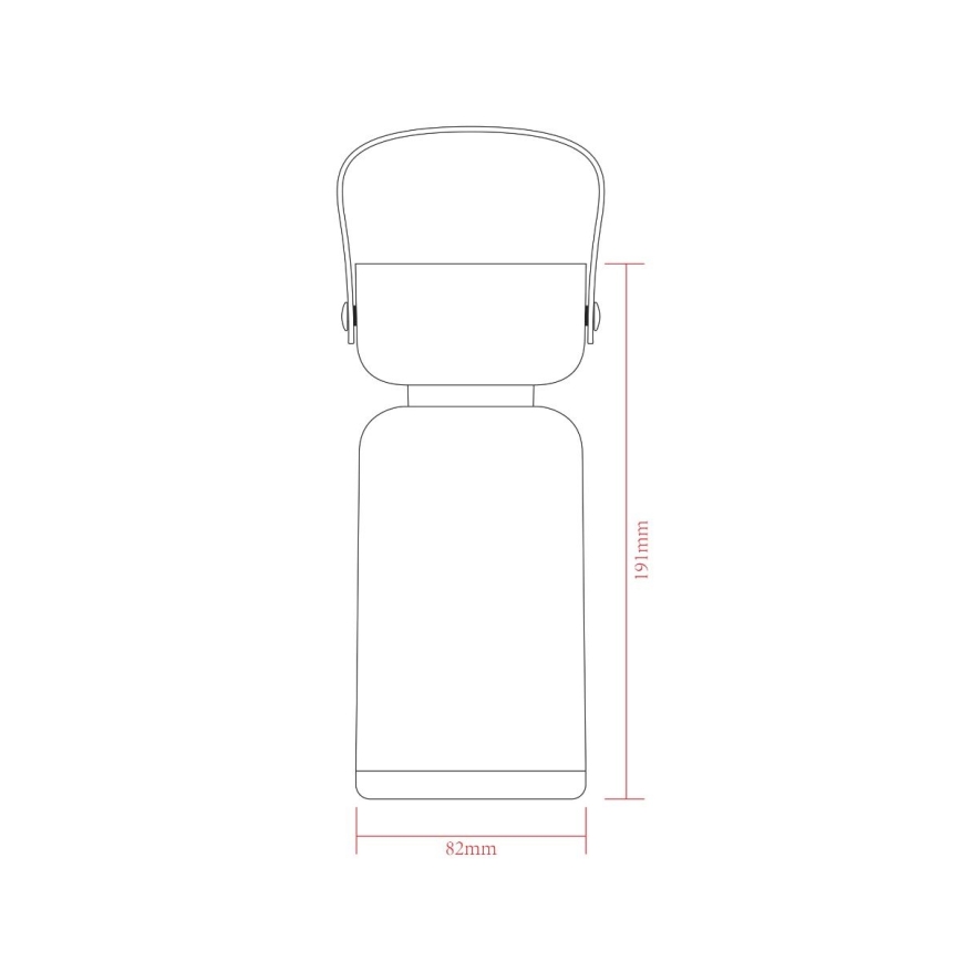 Zuma Line - LED Настільна акумуляторна лампа з регулюванням яскравості LED/3W/1200 mAh 3000/4000/6500K IP44 коричневий