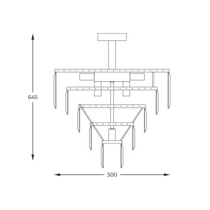Zuma Line - Пристельова люстра 10xE14/40W/230V золотий