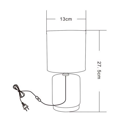 Zuma Line - Настольная лампа 1xE14/40W/230V белый/золотистый