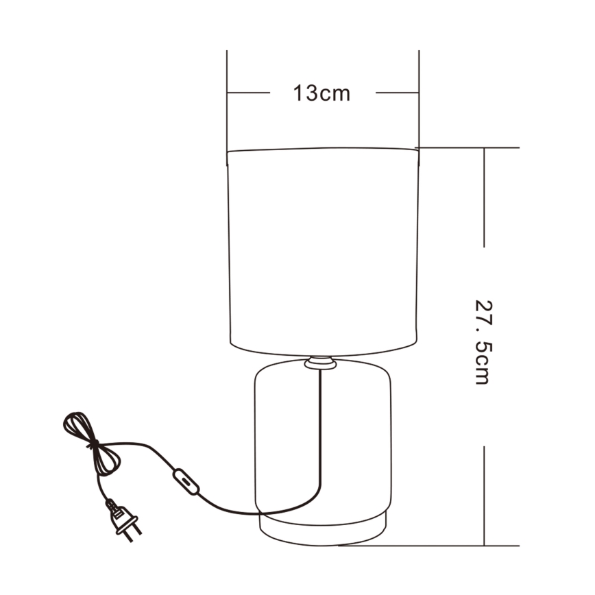 Zuma Line - Настольная лампа 1xE14/40W/230V белый/золотистый