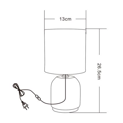 Zuma Line - Настольная лампа 1xE14/40W/230V серый/золотистый