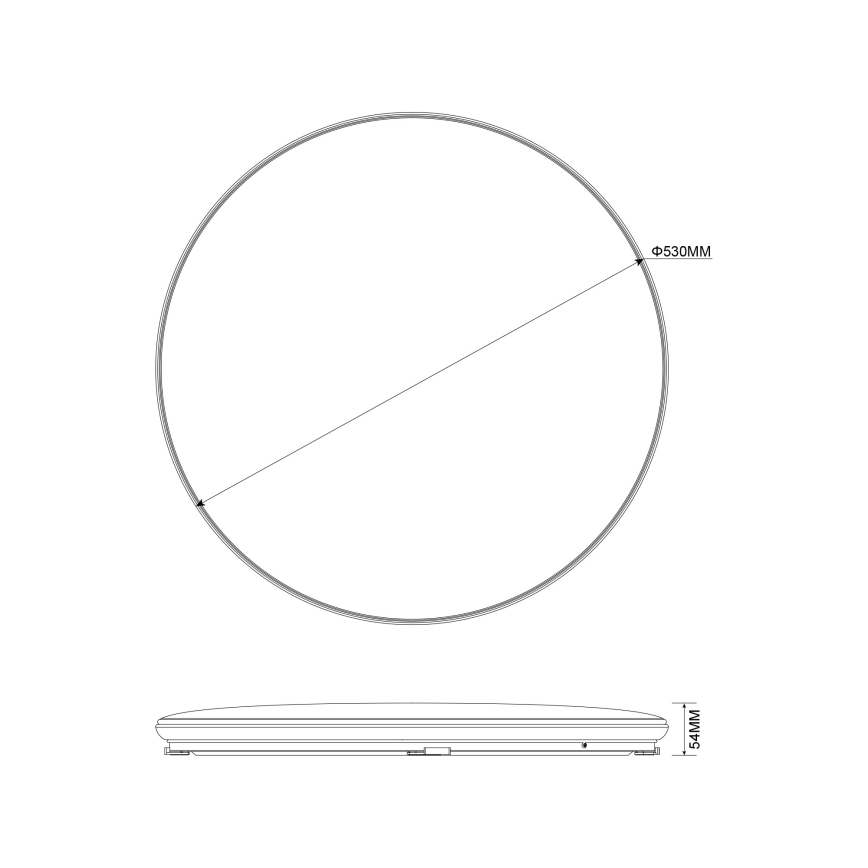 Zuma Line - Светодиодный потолочный светильник с регулированием яркости OMAR LED/48W/230V диаметр 53 см золотистый