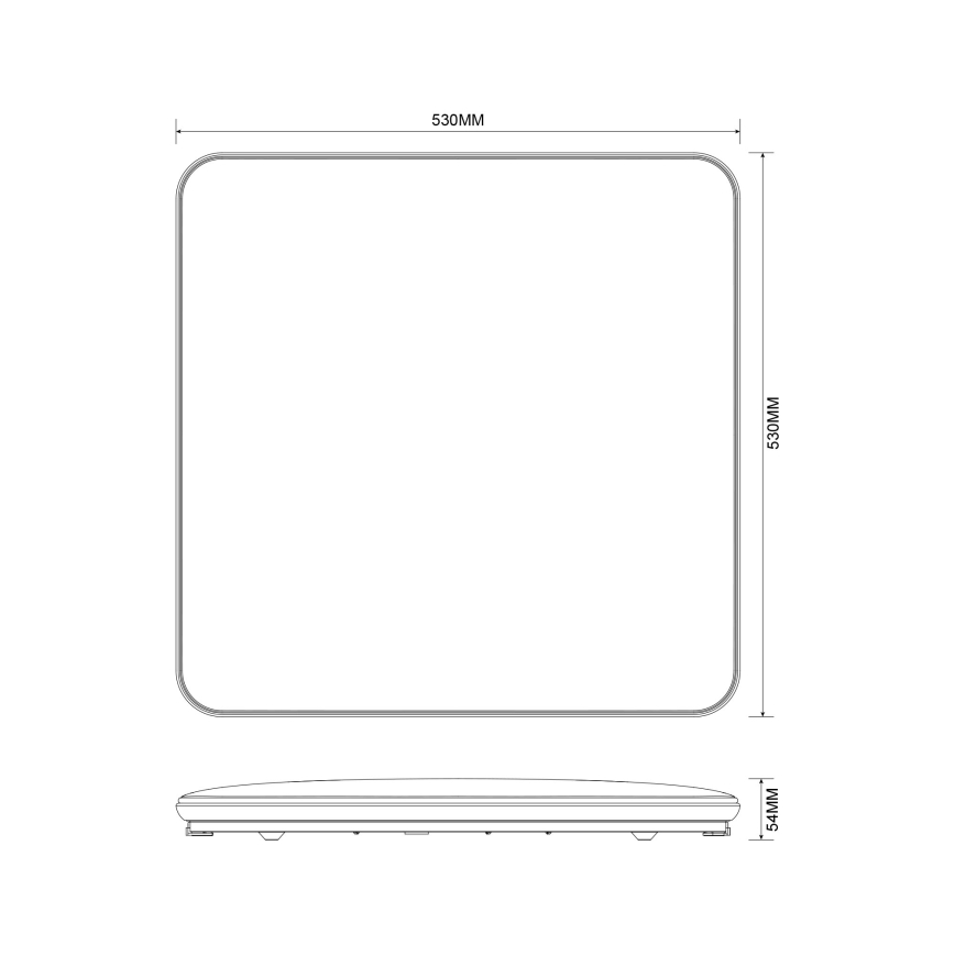 Zuma Line - Светодиодный потолочный светильник с регулированием яркости LED/48W/230V 53x53 см золотистый
