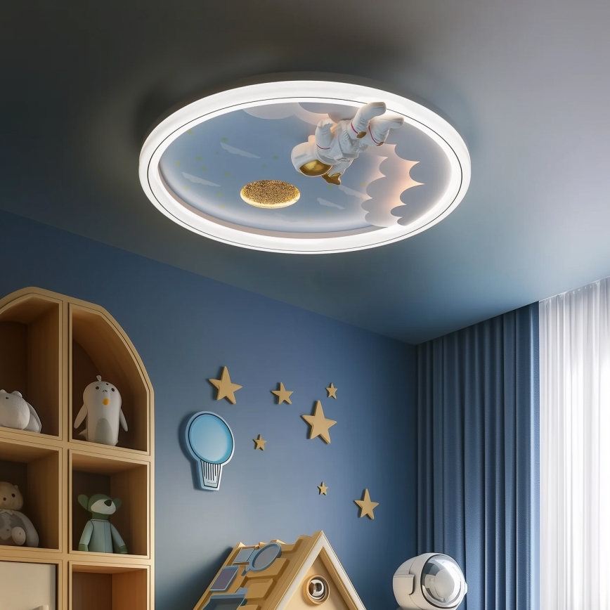 Zuma Line - LED Дитячий стельовий світильник з регулюванням яскравості LED/42W/230V 3000/5700K астронавт