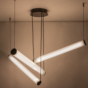Zuma Line - LED люстра з регульованою яскравістю на тросі LED/64W/230V 2700-6500K чорна + пульт дистанційного керування