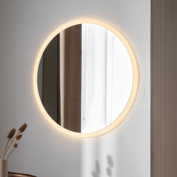 Zuma Line - LED настенное зеркало для ванной с LED-подсветкой 36 Вт/230 В, 3000/4000/6000 К, диам. 80 см, IP44