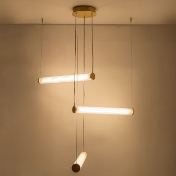 Zuma Line - LED затемнювана люстра на тросі LED/64W/230V 2700-6500K золота + пульт дистанційного керування