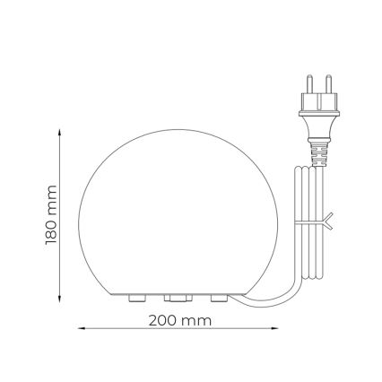 Zuma Line - Зовнішній світильник 1xE27/10 Вт/230 В, діаметр 20 см, захист IP44