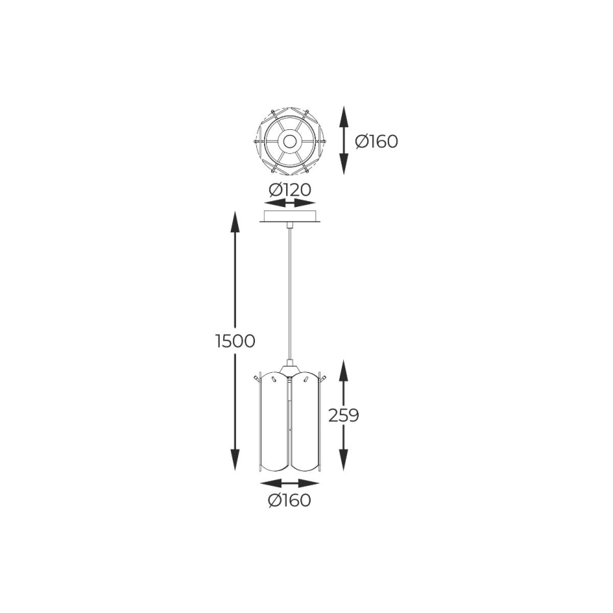 Zuma Line - Подвесная люстра 1xE14/40W/230V золотистый