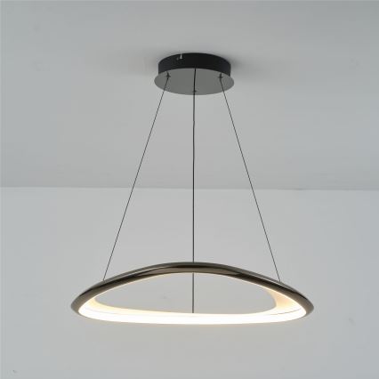 Zuma Line - Світлодіодна підвісна люстра з регулюванням яскравості LED/34W/230V 3000K чорний глянцевий хром
