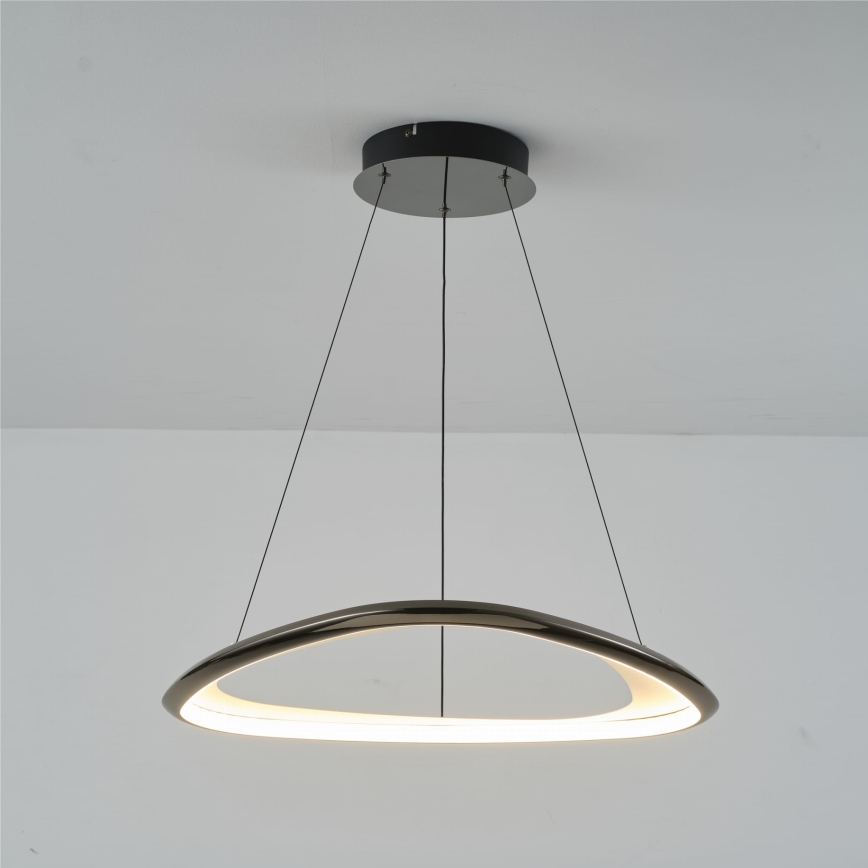 Zuma Line - Світлодіодна підвісна люстра з регулюванням яскравості LED/34W/230V 3000K чорний глянцевий хром