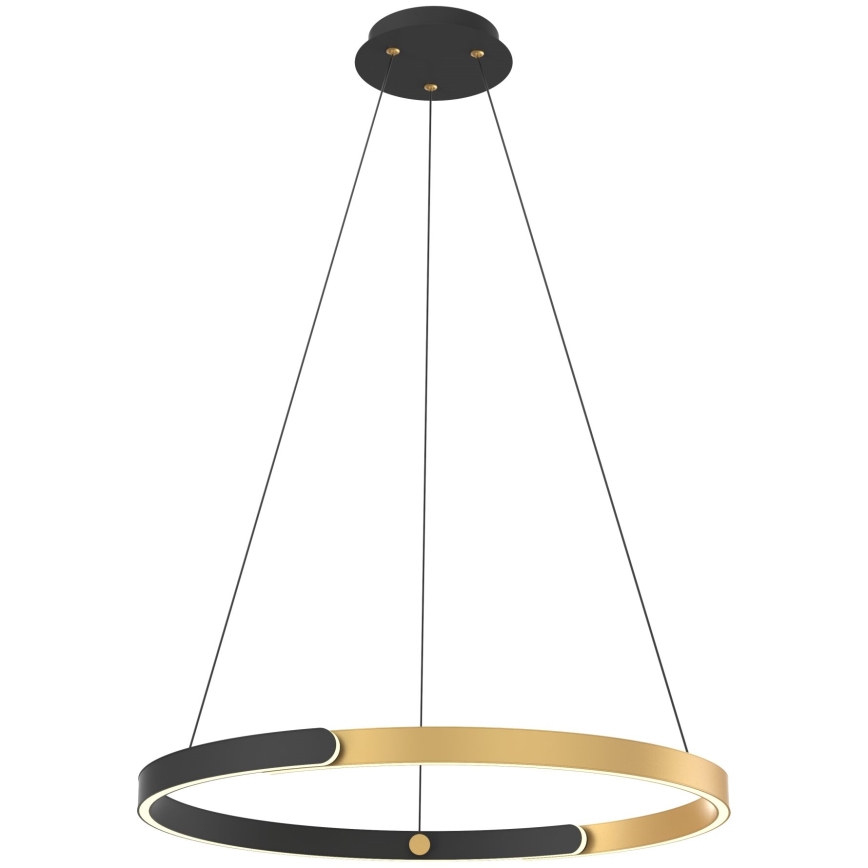 Zuma Line - Світлодіодна підвісна люстра з регулюванням яскравості LED/30W/230V чорний/золотий