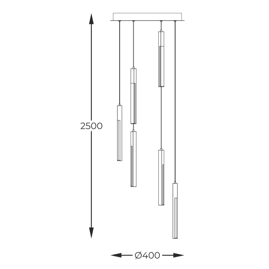 Zuma Line - Светодиодная подвесная люстра с регулированием яркости LED/25W/230V