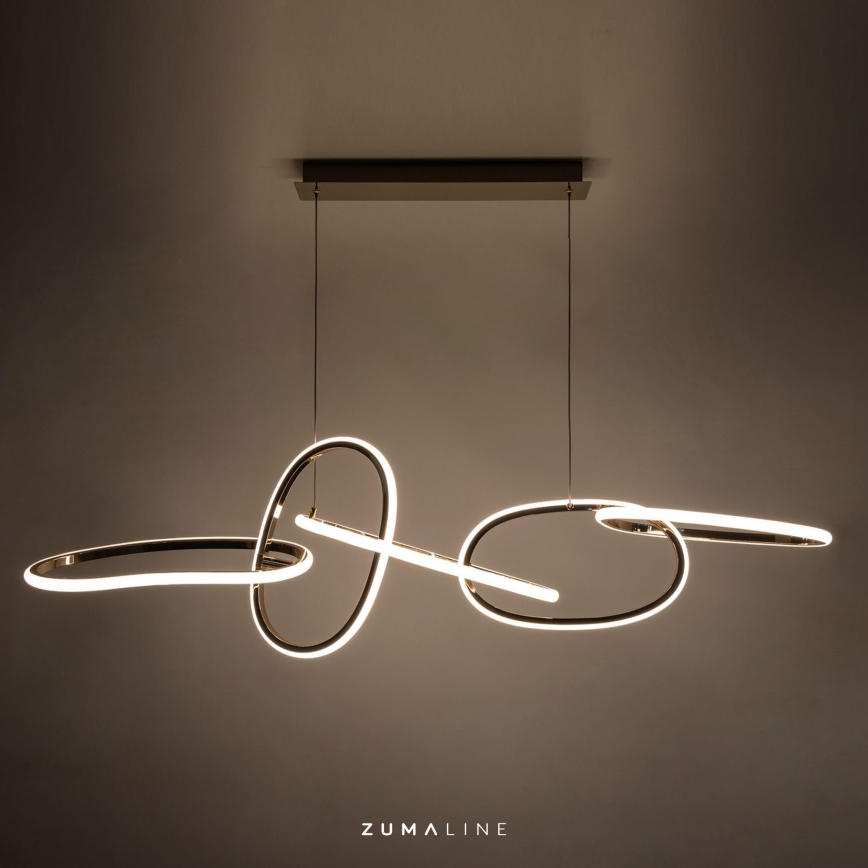 Zuma Line - Світлодіодна підвісна люстра з регулюванням яскравості LED/56W/230V золотий