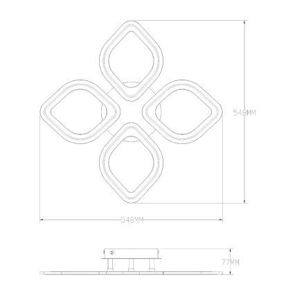 Zuma Line - Светодиодный потолочный светильник с регулированием яркости LED/30W/230V 3000-6000K черный + дистанционное управление