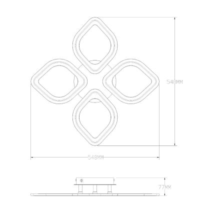 Zuma Line - Светодиодный потолочный светильник с регулированием яркости LED/30W/230V 3000-6000K белый + дистанционное управление
