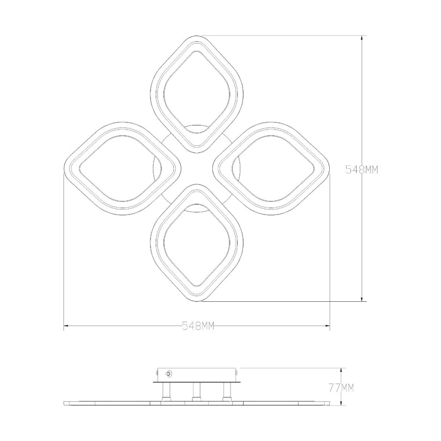 Zuma Line - Светодиодный потолочный светильник с регулированием яркости LED/30W/230V 3000-6000K белый + дистанционное управление