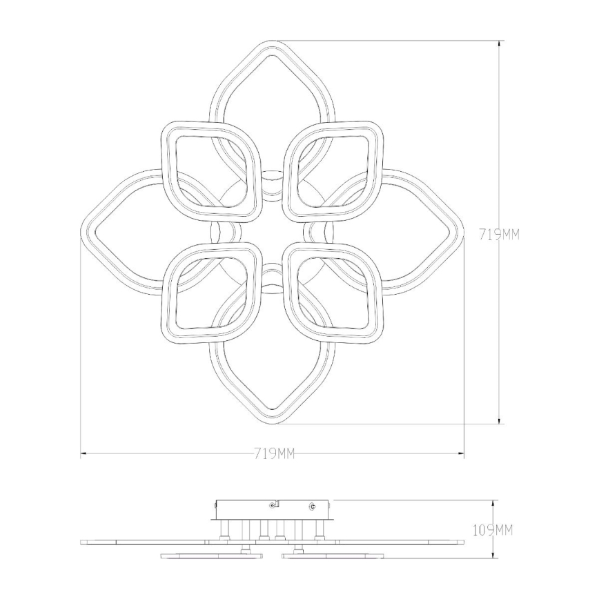 Zuma Line - Светодиодный потолочный светильник с регулированием яркости LED/75W/230V 3000-6000K черный + дистанционное управление