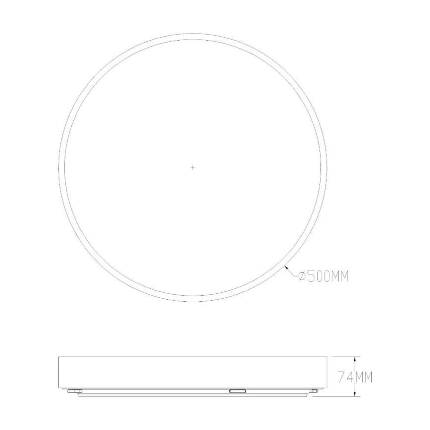 Zuma Line - Стельовий LED світильник для ванної з регулюванням яскравості LED/50W/230V 3000-6000K діаметр 50 см IP44 золотий + пульт дистанційного керування