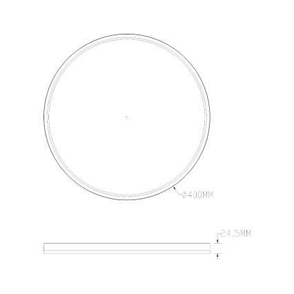 Zuma Line - Стельовий RGBW-світильник з регулюванням яскравості LED/32W/230V + LED/8W 3000-6000K чорний + пульт дистанційного керування