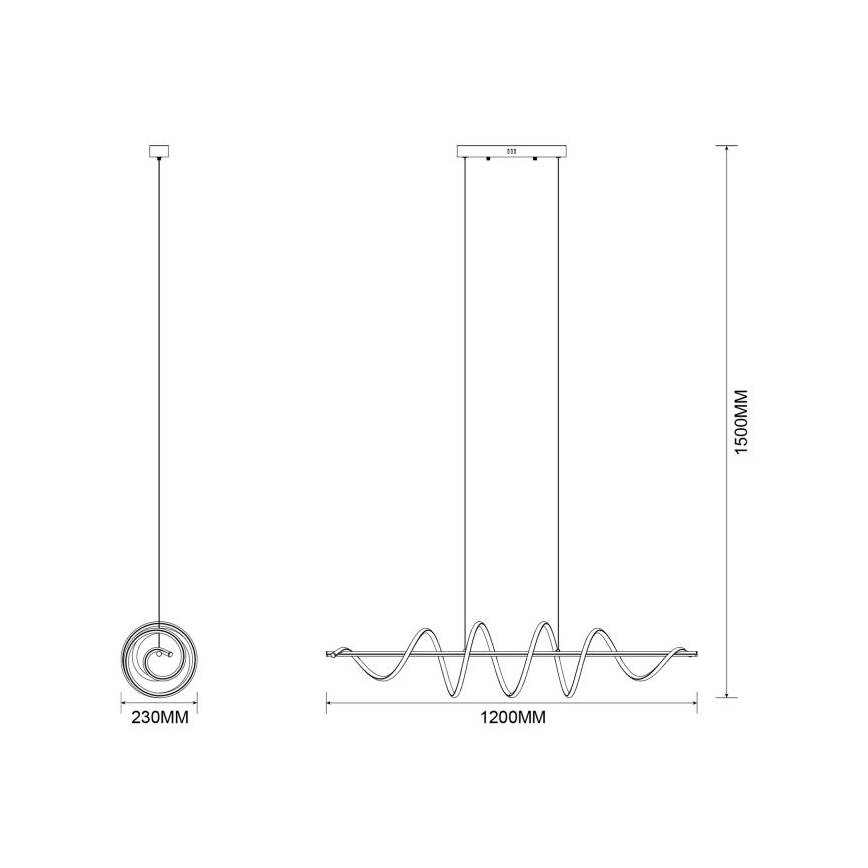 Zuma Line - светодиодная люстра на тросе LED/60W/230V černá