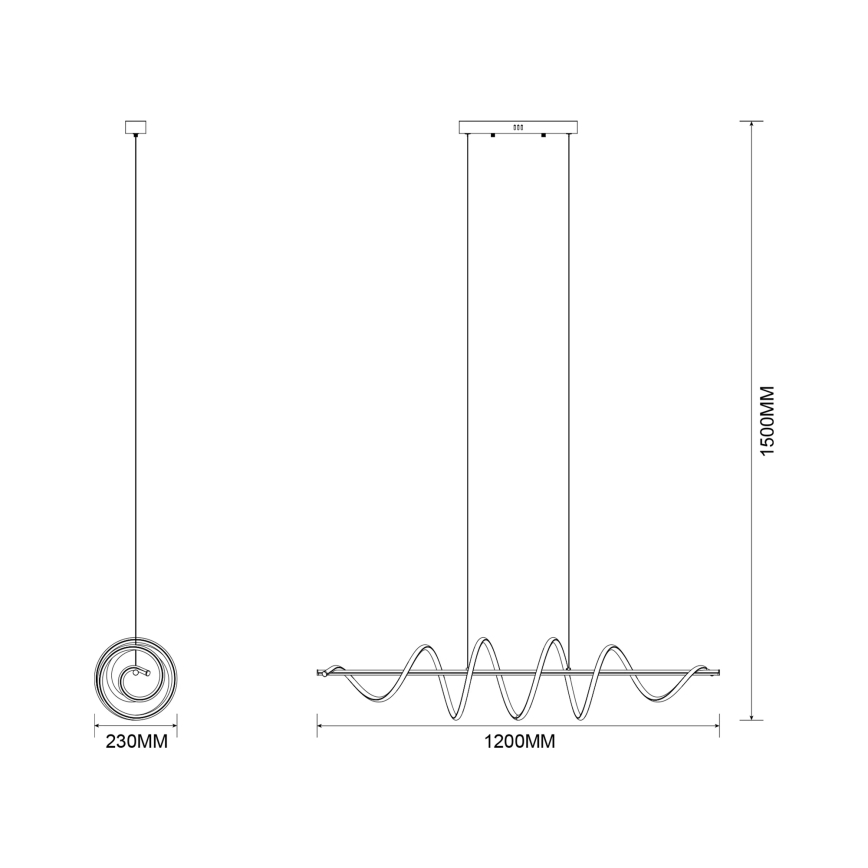 Zuma Line - LED-підвісна люстра на тросі LED/60W/230V золота
