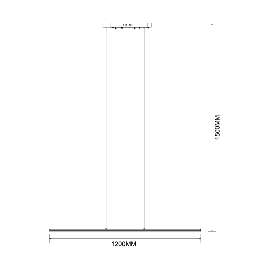 Zuma Line - LED люстра на тросі LED/20W/230V чорна