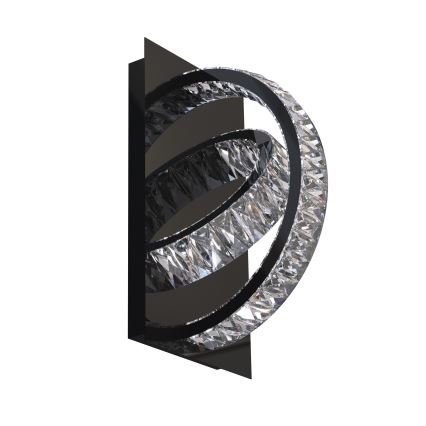 Zuma Line - Светодиодный регулируемый настенный светильник с кристаллами LED/18W/230V 2700-6000K черный + пульт дистанционного управления