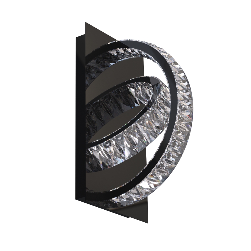 Zuma Line - Светодиодный регулируемый настенный светильник с кристаллами LED/18W/230V 2700-6000K черный + пульт дистанционного управления
