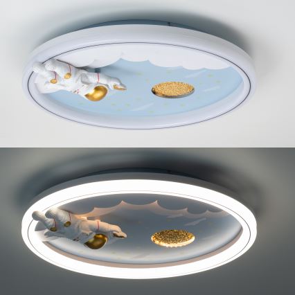 Zuma Line - LED Дитячий стельовий світильник з регулюванням яскравості LED/42W/230V 3000/5700K астронавт