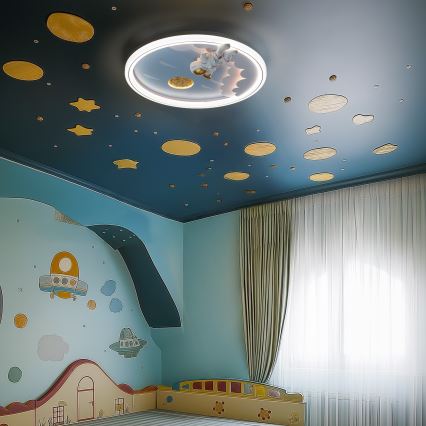 Zuma Line - LED Дитячий стельовий світильник з регулюванням яскравості LED/42W/230V 3000/5700K астронавт